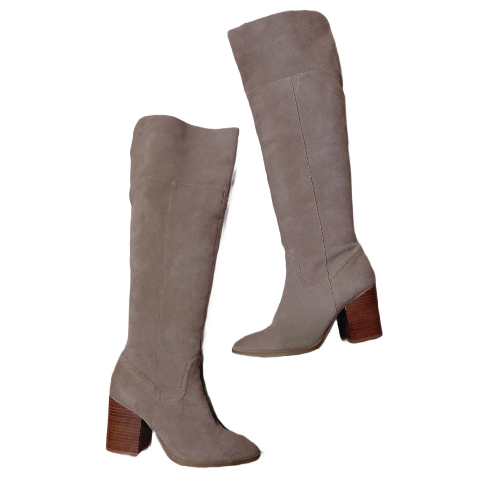 Steve Madden Taupe Suede Over-the-Knee Boots Size 9.5 - Picture 1 of 11